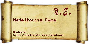 Nedelkovits Emma névjegykártya